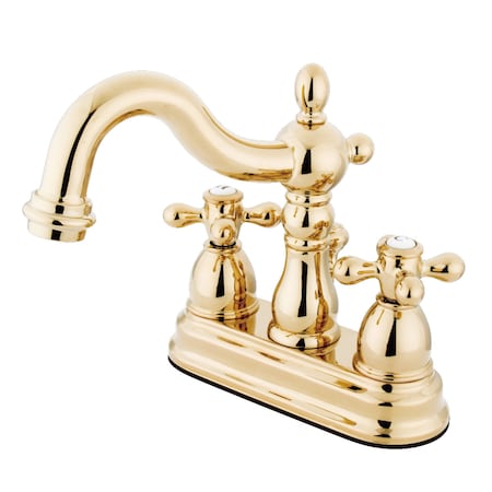 KS1602AX 4 Centerset Bathroom Faucet, Polished Brass